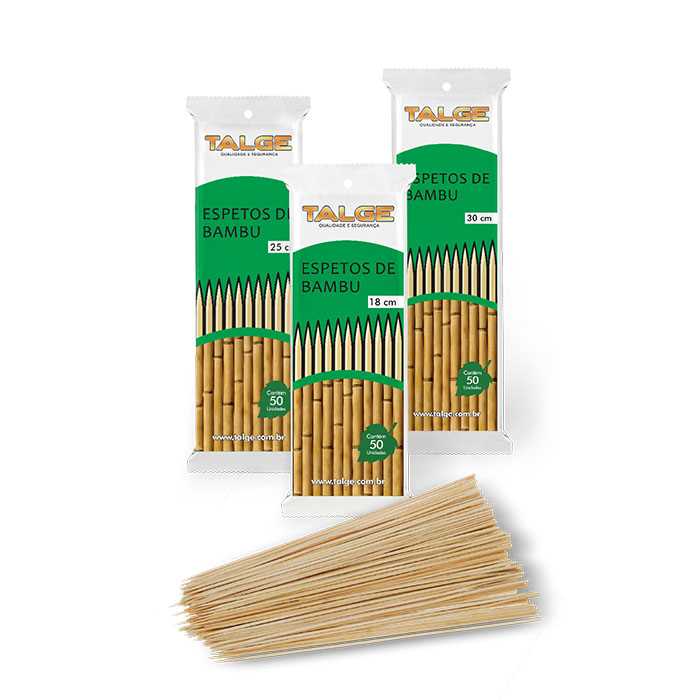 Imagem do produto Espeto Bambu 18cm Talge C/50 Cx/100