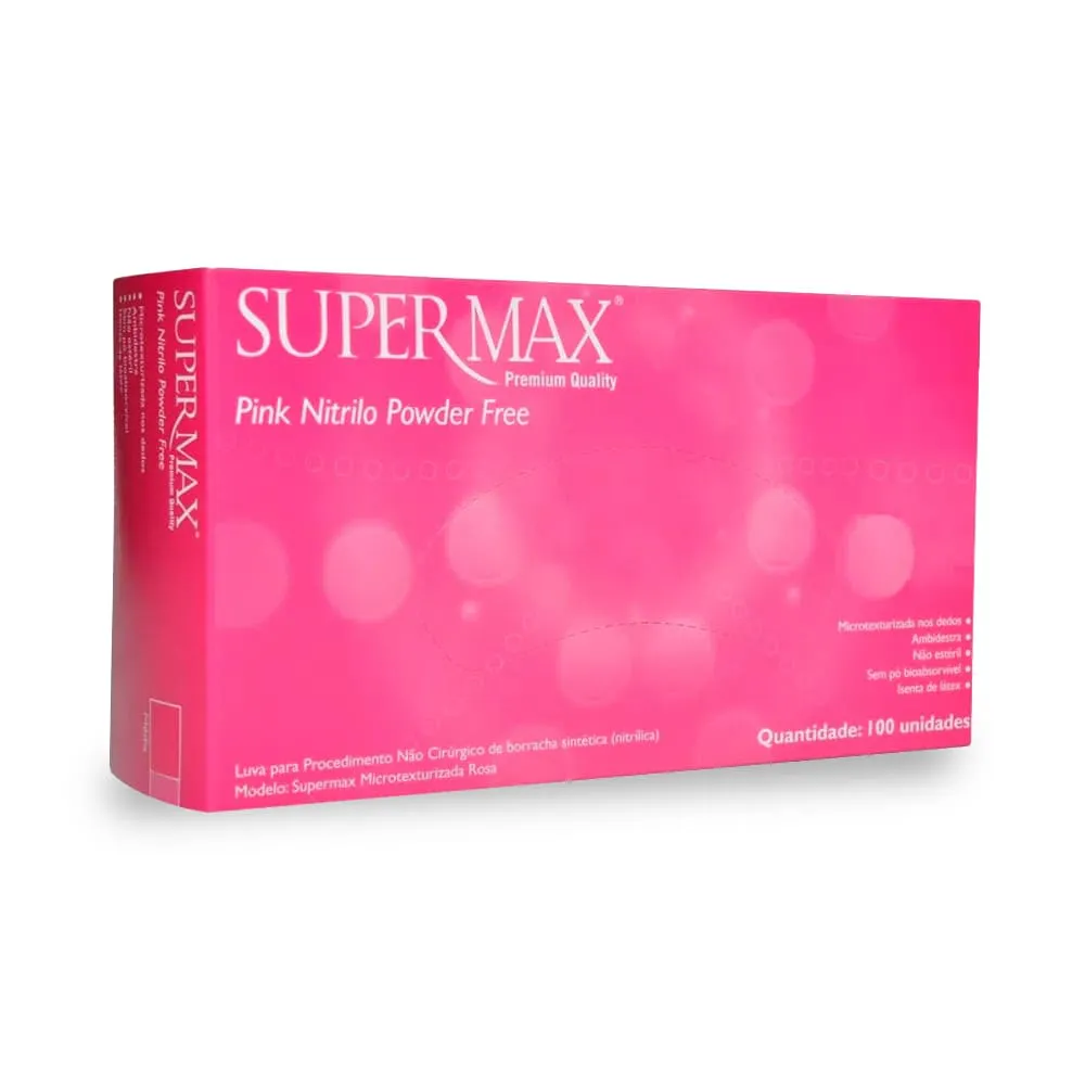 Imagem do produto Luva Nitrilica P Supermax 10x100 - Pink